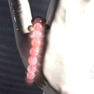 Rose Quartz Beaded Stretch Bracelet